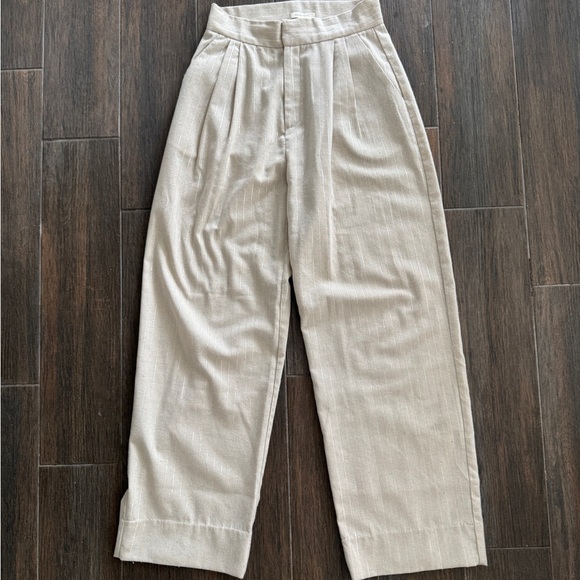 Parentezi Nadine High-Waisted Cream pinstriped Trousers xs - Picture 1 of 2